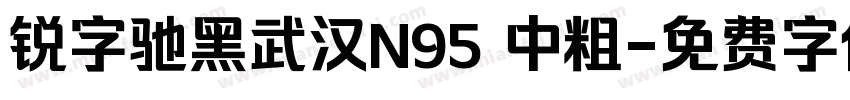 锐字驰黑武汉N95 中粗字体转换